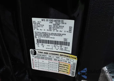 2013 Ford F-150 Lariat from USA, damaged, VIN 1FTFW1ET3DFC16123